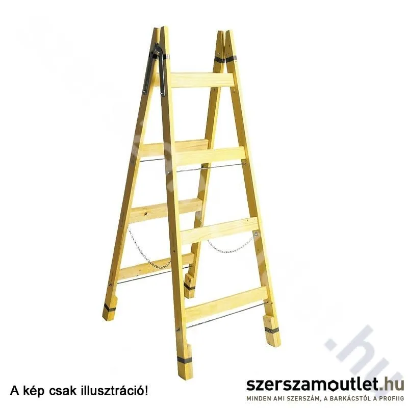 Fa festőlétra erősített 8 fokos (13630)