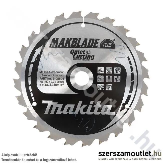 MAKITA MAKBLADE PLUS Körfűrésztárcsa 216/30 mm Z24