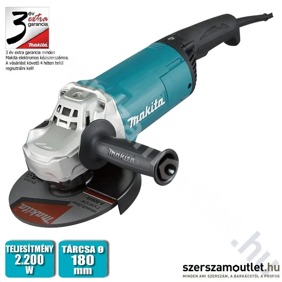 MAKITA GA7060R Sarokcsiszoló lágyindítással (2200W/180mm)