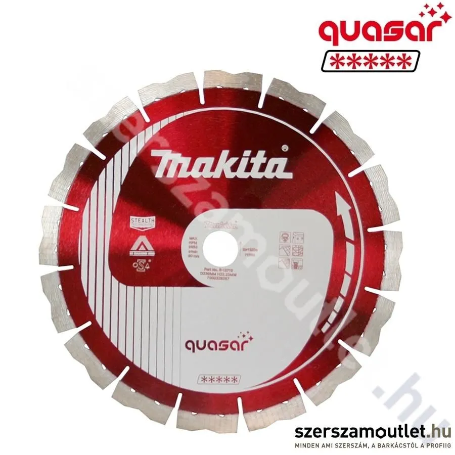 MAKITA Quasar szegmenses gyémánttárcsa 3DDG, Stealth-tech 230 mm (B-12712)