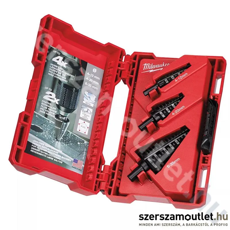 MILWAUKEE 3 részes lépcsős fúró készlet (48899399)