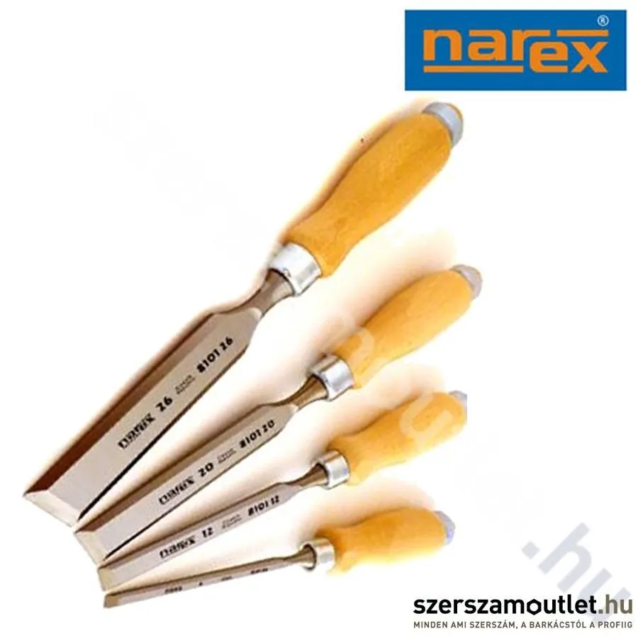 NAREX asztalosvéső készlet fa nyéllel 4r. 8-10-16-32mm 863110 (040801-0031)