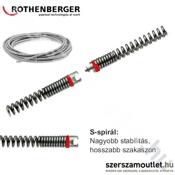 ROTHENBERGER Csőtisztító S-spirál 4,5mx22 mm