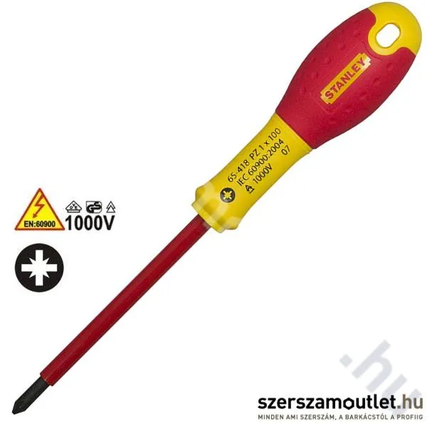 STANLEY FatMax SZIGETELT csavarhúzó PZ1x100mm (0-65-418)