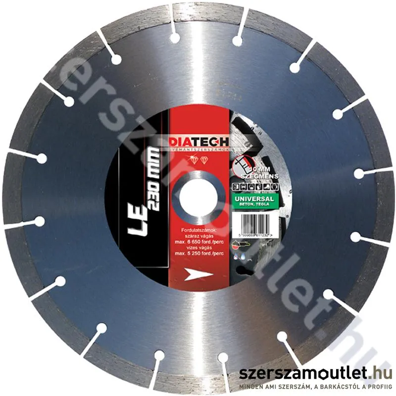 DIATECH gyémánttárcsa LE 230mm (LE230)