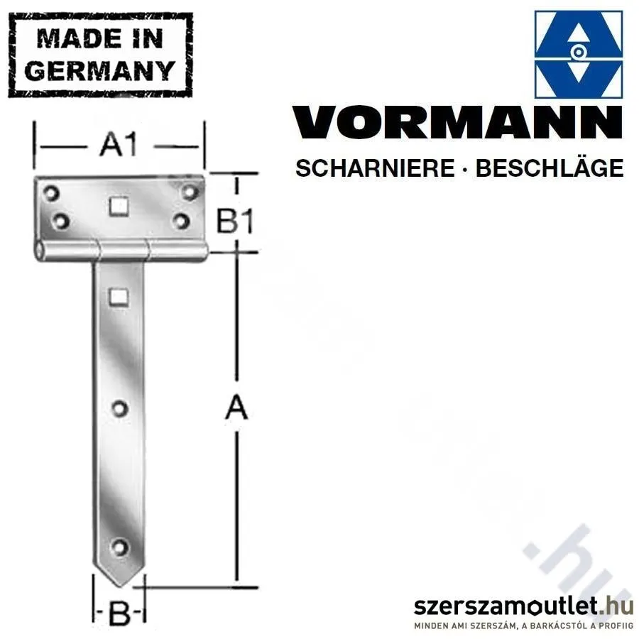 VORMANN T-kapupánt 400x33mm