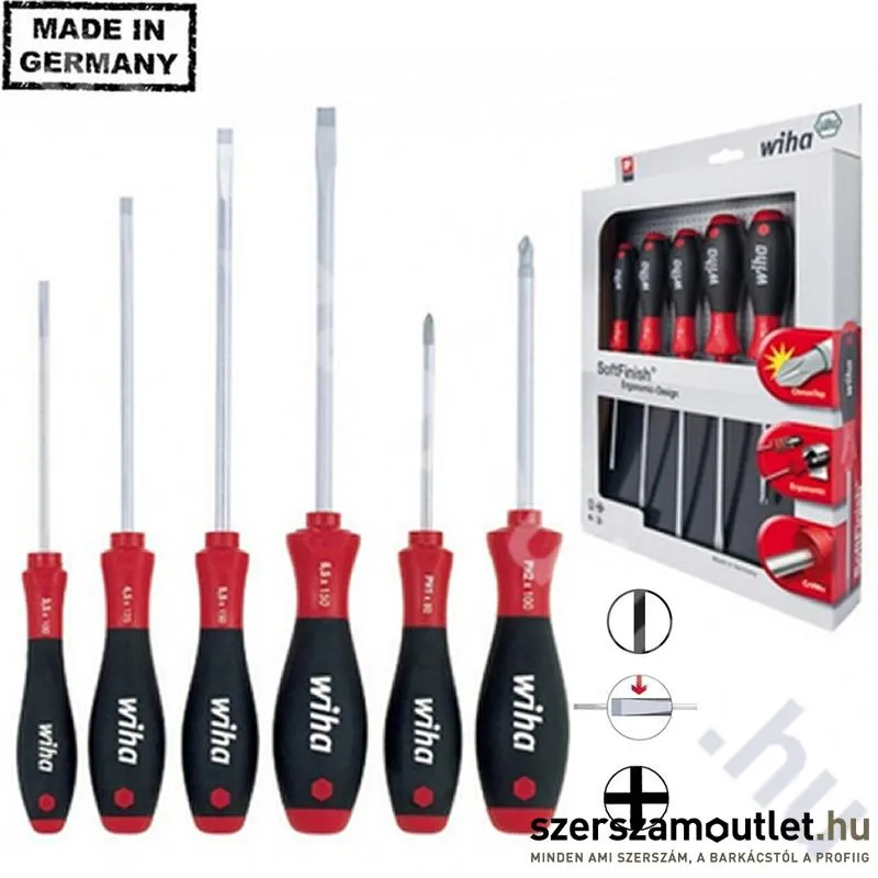 WIHA SoftFinish Csavarhúzó készlet 6 részes (302HK6SO/No.07152)