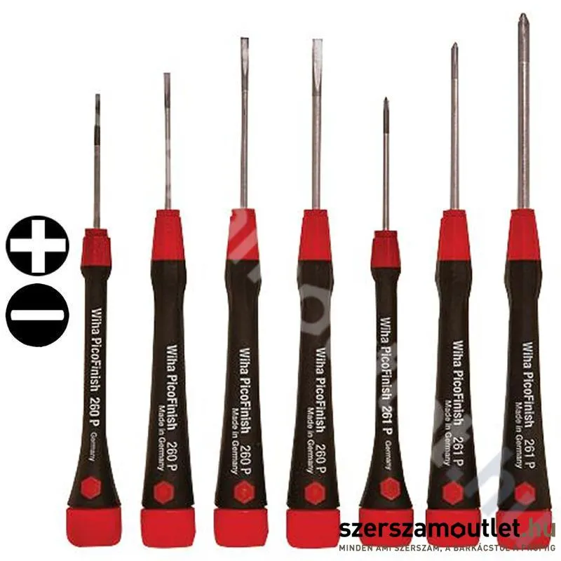 WIHA PicoFinish Műszerész csavarhúzó készlet 7részes SL+PH (260PK701/No.42991)