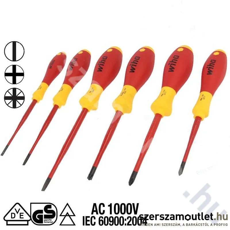 WIHA SoftFinish Electric slimFix VDE Csavarhúzó készlet 6 részes (3201K601/No.38362)