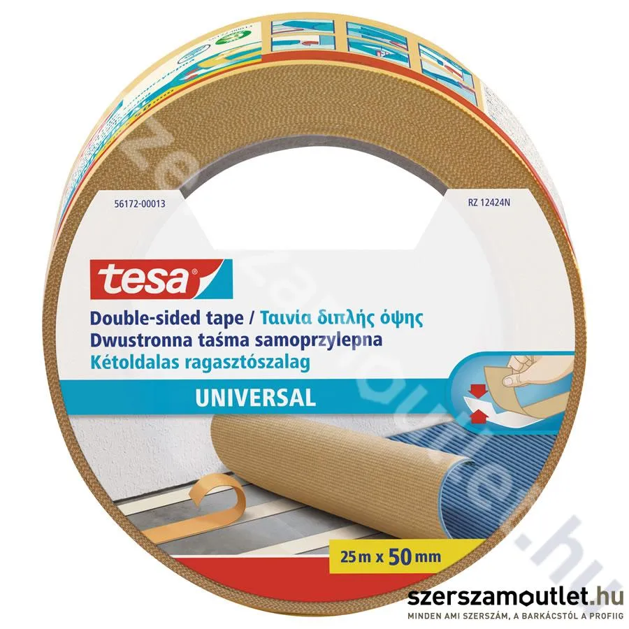 TESA 56172 Kétoldalon tapadó ragasztószalag PP 25Mx50MM