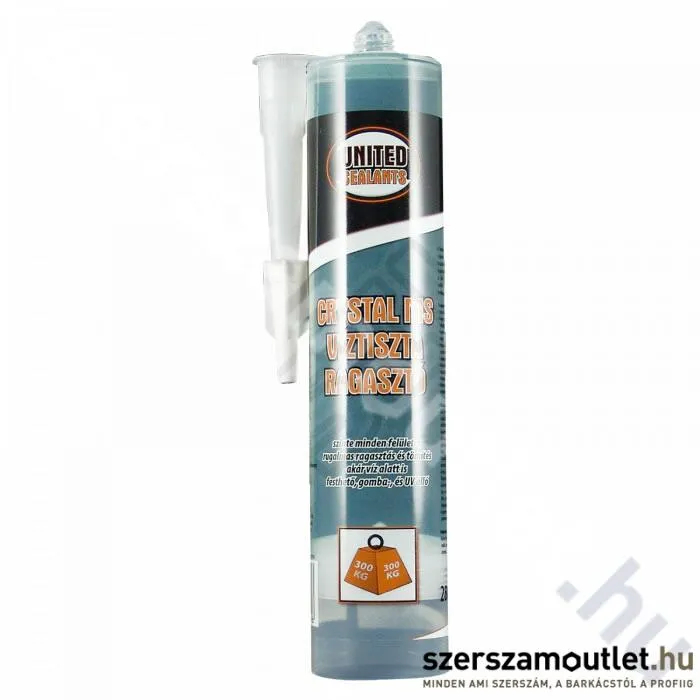 UNITED SEALANTS CRYSTAL MS Víztiszta ragasztó 280ml (US3050)