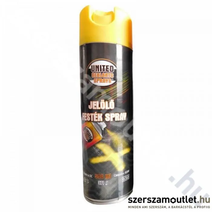 UNITED SEALANTS Jelölő festék spray, sárga 500ml (US5260)
