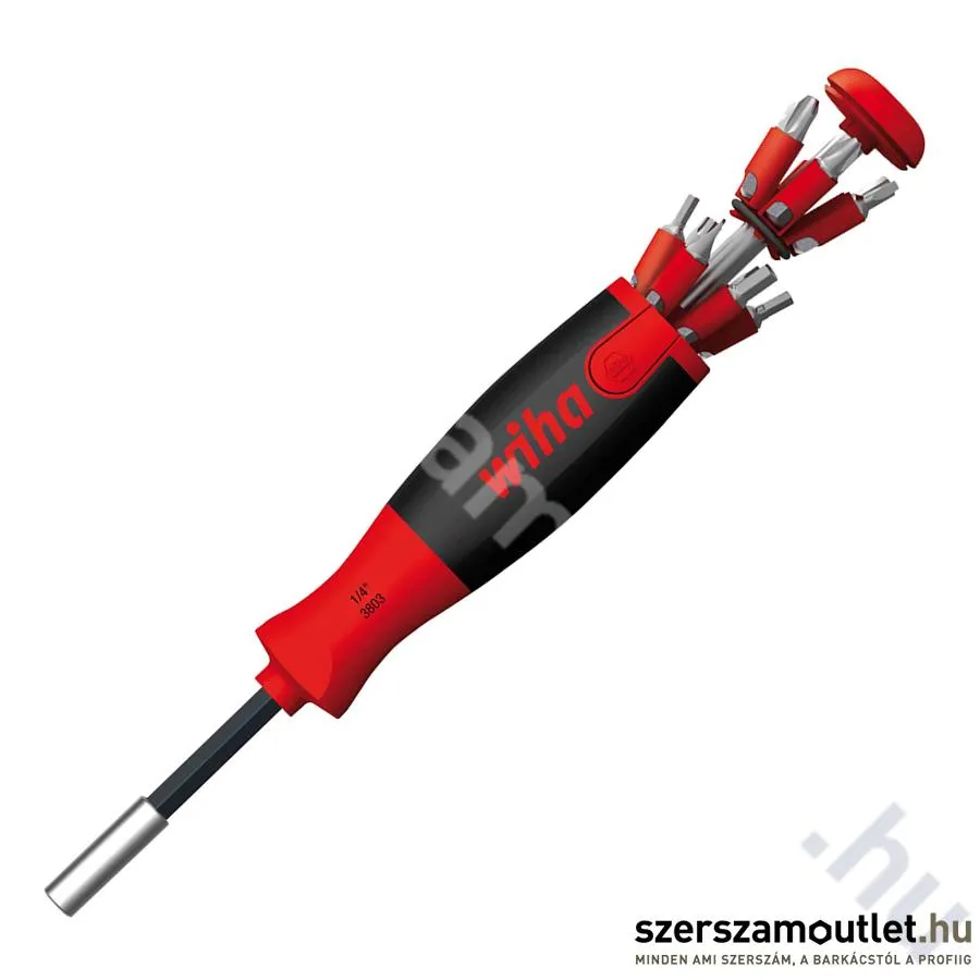 WIHA LiftUp 25 Csavarhúzó és bittartó készlet 12+1 részes SL+PH+PZ+T (SB380302/No.38605)